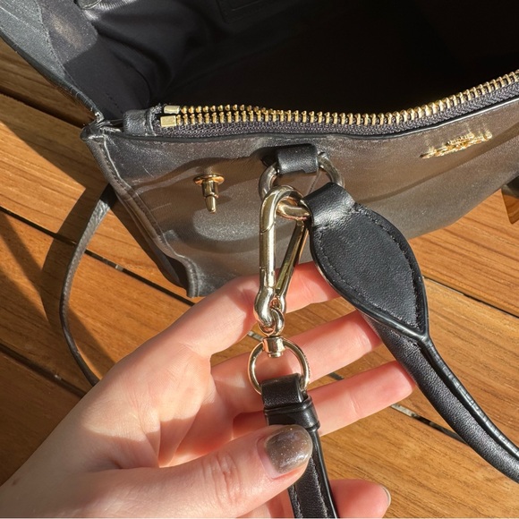 Black Leather Coach Handbag - Picture 8 of 12